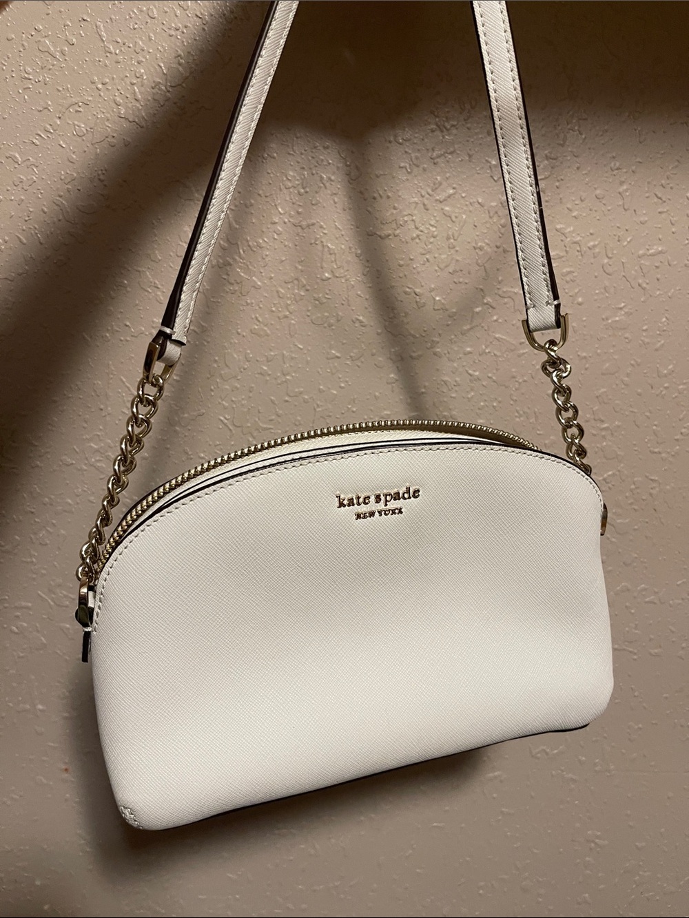 Kate Spade White Dome Shaped crossbody bag